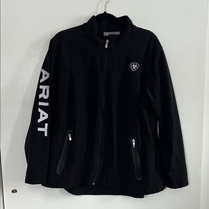 Ariat Black Softshell Jacket with White Logo